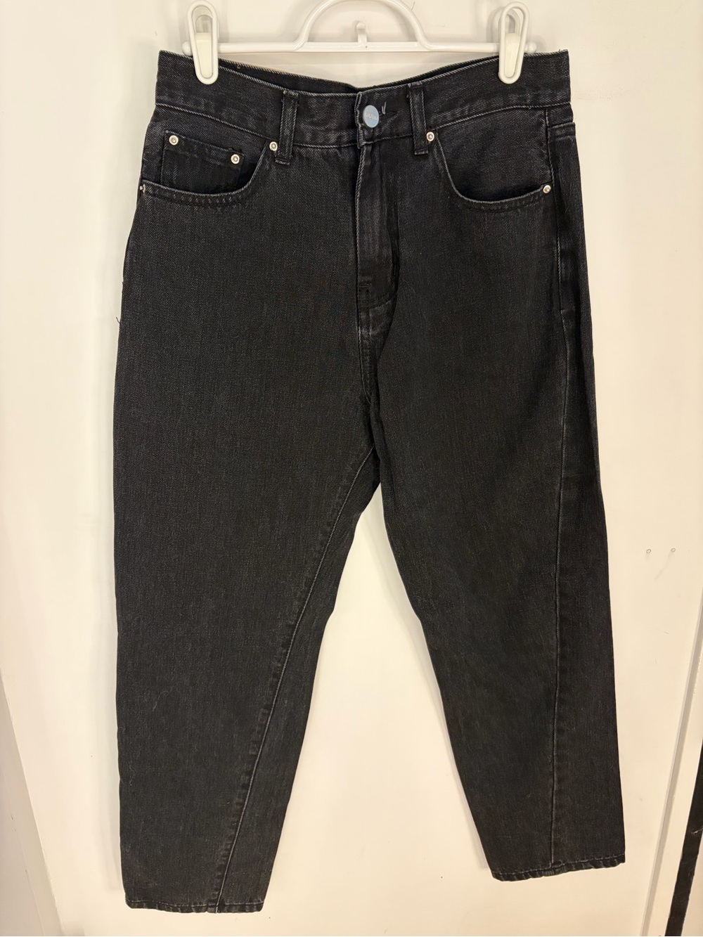 Toteme Black High-Waist Straight Jeans Twisted Seam